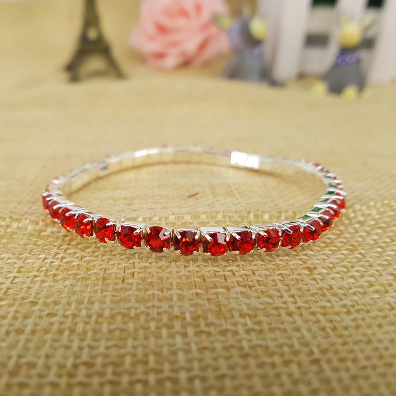 High Elastic Claw Chain Single Drain Diamond Bracelet Bridal Wedding Dress Accessories Diamond Bracelet