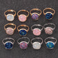 Fashion personality crystal cluster ring simple creative open ring jewelry