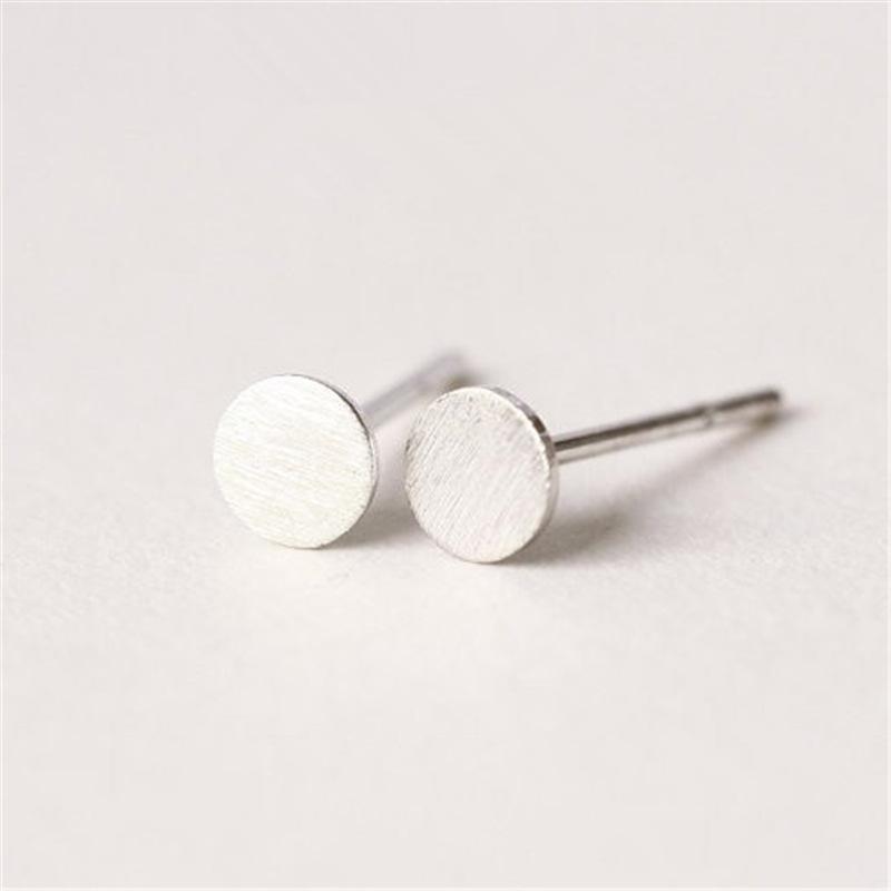 JewelrySimple Round Cake Brushed EarringsClassic VersatileFashion Female Earrings
