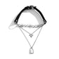 Jewelry Harajuku Gothic PU Belt Buckle Head Necklace Sweet Cool Punk Skull Lock Necklace