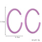 Fashion personality fluorescent purple simple exaggerated C-shaped large earrings trendy elegant atmospheric earrings for women