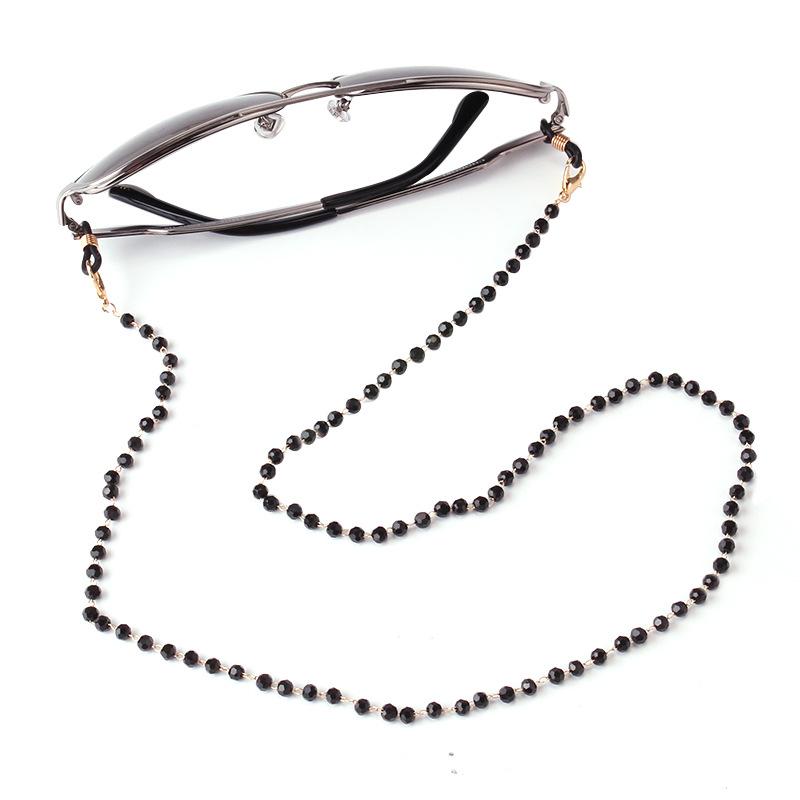 Jewelry mask lanyard anti-drop anti-lost hanging chain glass bead glasses anti-lear mask rope