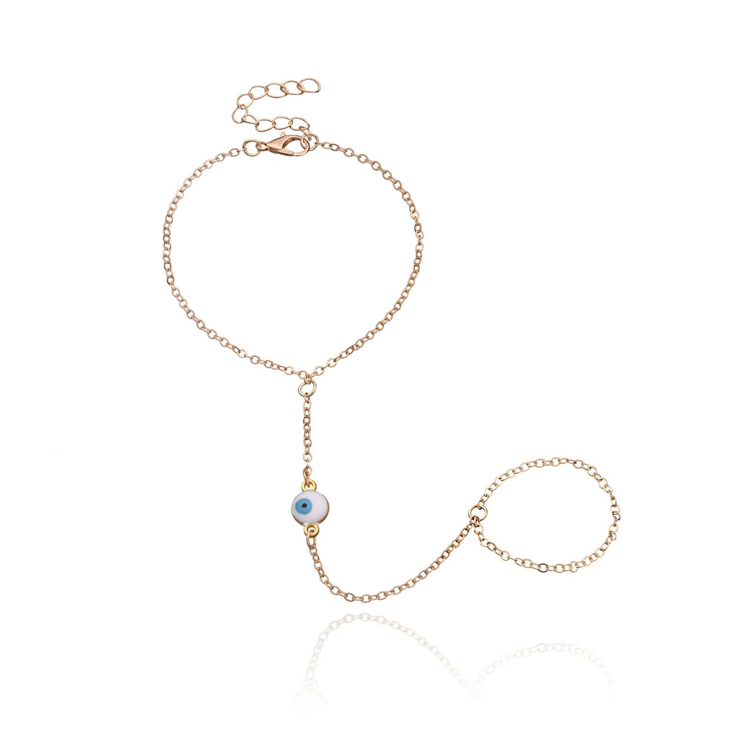 Jewelry popular devil's eye bracelet female simple metal chain handmade bracelet jewelry