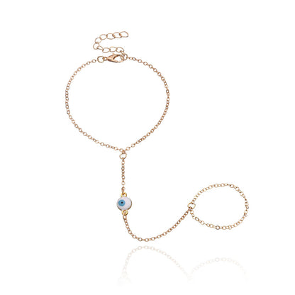 Jewelry popular devil's eye bracelet female simple metal chain handmade bracelet jewelry
