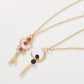 N9359 Fashion Beauty Girl Necklace Female Magic Wand Moon Glass Diamond Necklace Simple Geometric Necklace