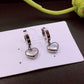 Fashion personality titanium steel love ear buckle temperament popular earrings women's furnace vacuum electroplated gold heart-shaped trinkets