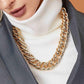 N7893 Exaggerated Trend Jewelry Punk Hip Hop Personality Necklace Trendy Thick Chain Retro Clavicle Chain