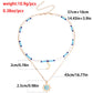 Jewelry bohemian mix and match color rice bead crescent moon devil's eye pendant necklace female