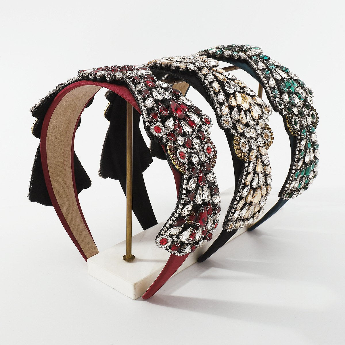 F4668 Baroque exaggerated full diamond flower fabric headband palace light luxury geometric fashion headband female