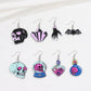 Halloween earrings ins dark funny skull earrings fashion creative skull hand bat earrings female