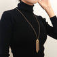 Jewelry ins sparkling diamond-studded hollow love heart long tassel love sweater chain necklace female