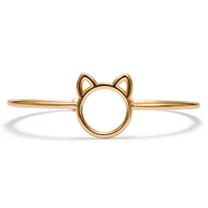 Cartoon Animal Cat Ear Opening Adjustable Bracelet Copper Material Hand Jewelry