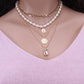 Jewelry Retro Portrait Gem Necklace Sweater Chain Female Personality Color Multi-layer Pearl Necklace
