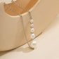 Jewelry simple niche imitation pearl necklace female all-match geometric arrangement beaded pendant necklace