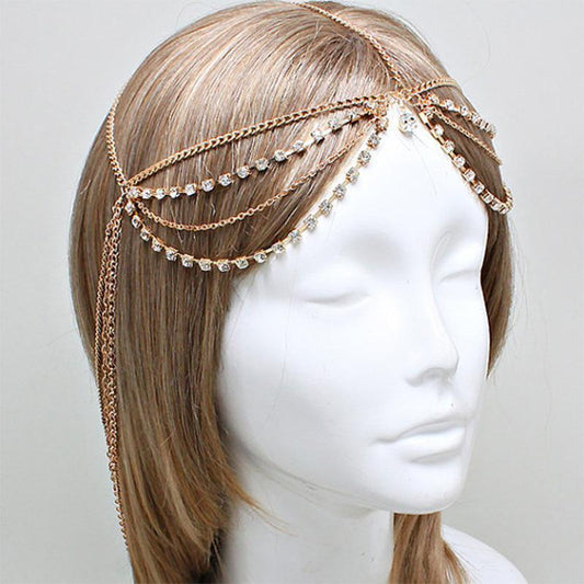 Jewelry Fashion Fashion Hair Accessories Rhinestone Chain Jewelry Fashion Simple Hair Accessories