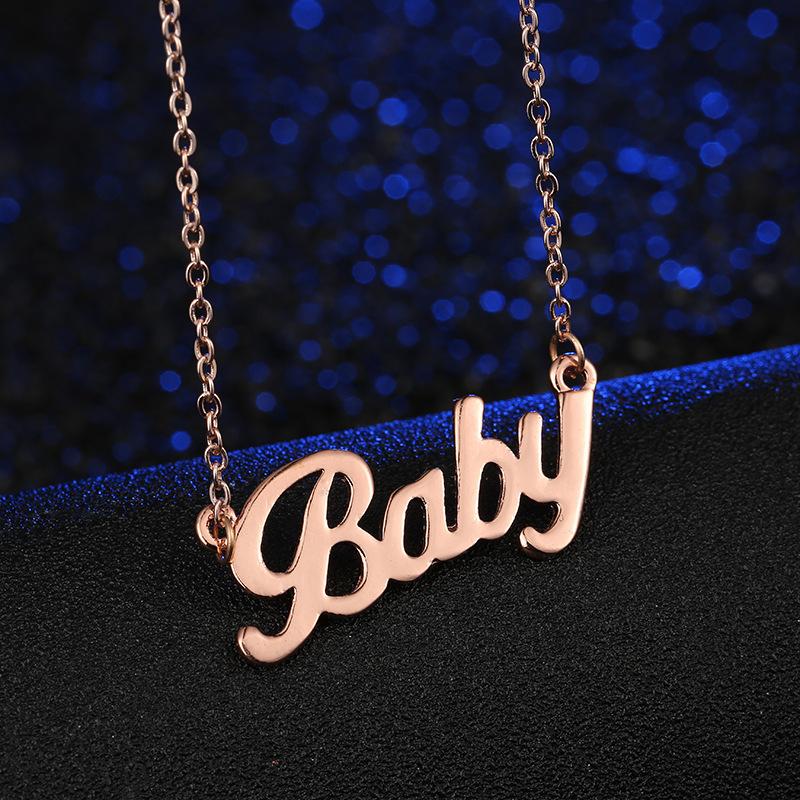 19 years of explosive baby necklace baby necklace handmade letter pendant accessories