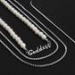 Jewelry Fashion Pearl Chain Men's Necklace Trendy Hip Hop Personality Metal Letter Necklace Set