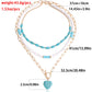 Jewelry bohemian soft pottery turquoise love pendant necklace female marine niche design