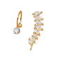 Simple Star Small Diamond Ear Clip Leaf Flower Sun Flower Geometric Pearl Zircon No Pierced Ear Stud Set