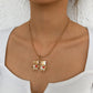 N955 Personality Cartoon Robot Pendant Necklace Simple Necklace Fun Heart Diamond Necklace Women