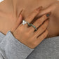 R667 Jewelry Simple Beaded Temperament Fashion Ring Female Alloy Flower Sweet Elastic Ring