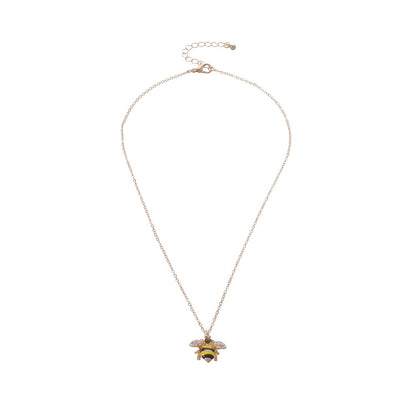 Jewelry dripping glaze painted bee pendant necklace ladies temperament fashion simple necklace