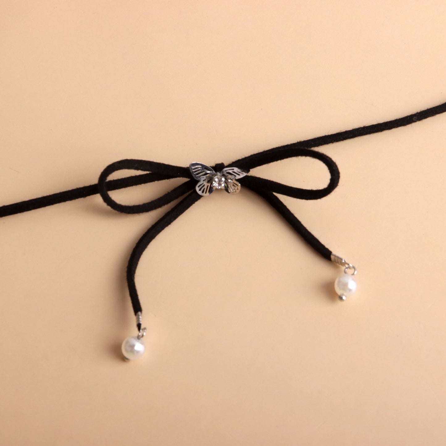 Jewelry Trendy Night Fur Rope Butterfly Necklace Women's New Exaggerated Pearl and Diamond Necklace