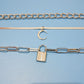Jewelry Copper Snake Chain Crescent Pendant Necklace Women's Lock-shaped Multi-layer Sweater Chain Two-piece Set