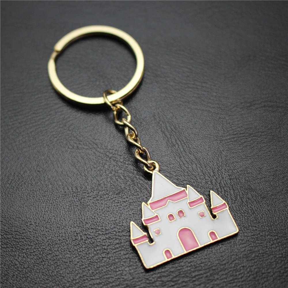 Dream Castle Pendant Keychain Drop Oil HD Effect Exquisite Pendant Gift Mixed Batch