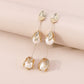 1883 Simple Fashion Imitation Pearl Long Earrings Elegant Retro Earrings Individual Stitching Fashion Earrings