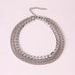 Jewelry Geometric Double Layer Business Chain Necklace Multilayer Retro Punk Metal Thick Chain Necklace