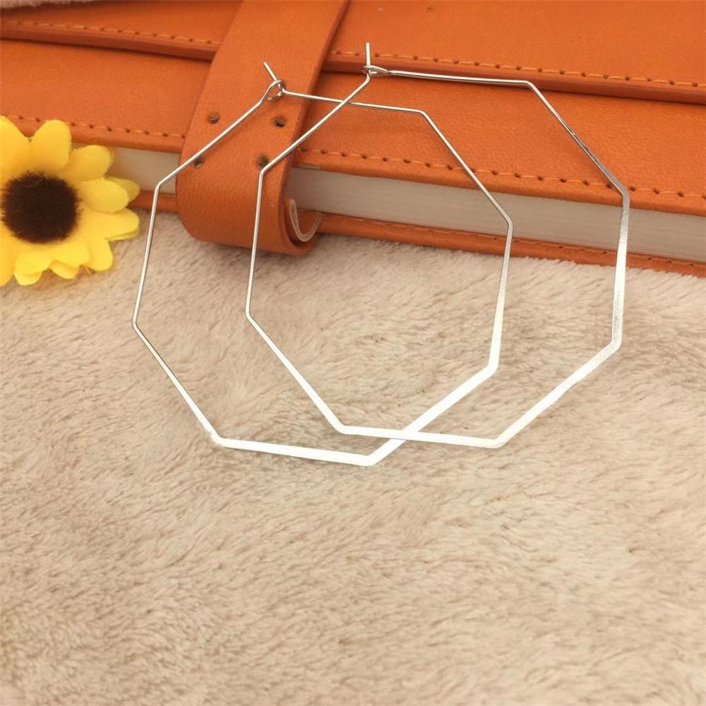 Hexagonal Earrings Simple Geometric Earrings Ultra-thin Fashion Female Earrings Party Dinner Earrings