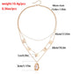Jewelry Fashion Irregular Metal Pendant Trend Versatile Small Butterfly Multilayer Necklace Female Accessories