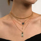 Jewelry Butterfly Lightning Nugget Pendant Retro Fashion Multilayer Alloy Short Necklace Women