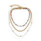 Jewelry Bohemia Color Rice Bead Necklace Female Fashion Simple Small Daisy Flower Necklace