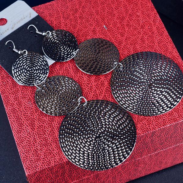 Earrings Exaggerated Atmospheric Disc Multi-level Ladies Earrings Indian Retro Earrings