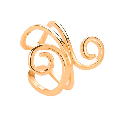 ins fashion ear clip double line personality no ear hole ear bone clip creative geometric spiral earring men and women earrings