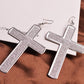 Long retro simple cross frosted earrings exaggerated night direct supply