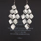 Long multi-layer rhombus surface sequin earrings boutique earrings exaggerated jewelry