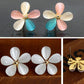 Cute Opal Flower Earrings Female Five Petal Flower Small Fresh Earrings Amoy Mixed Batch