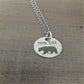 Popular pure handmade jewelry simple fashion alloy two-color bear necklace small animal exquisite clavicle chain