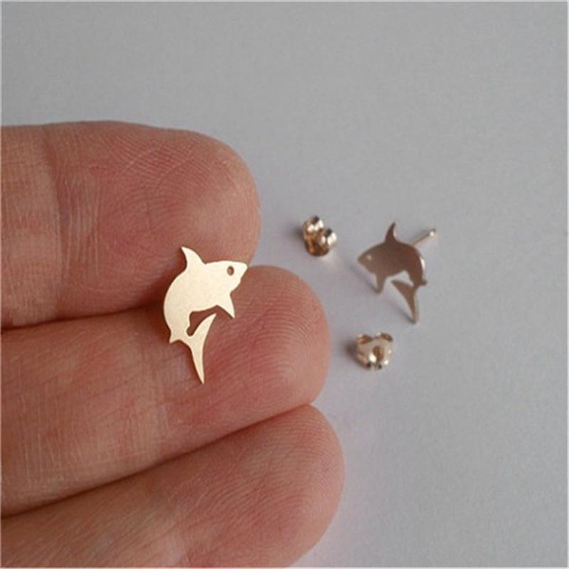 Popular Jewelry Sweet and Cute Little Whale Goldfish Earrings Simple Fashion Jewelry