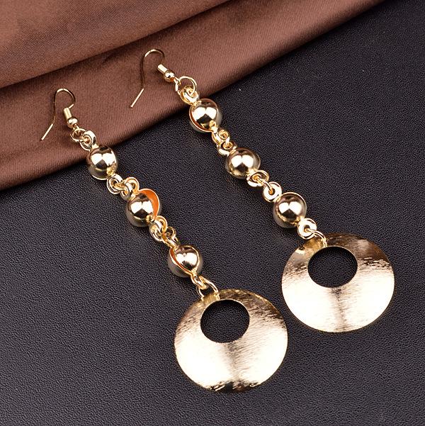 Baroque Frosted Face Ring Long Ladies Star Earrings Night Bar Party Earrings