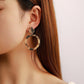 Geometric round earrings retro acrylic leopard earrings exaggerated personality resin earrings for women