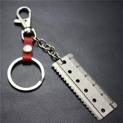 Accurate 5cm scale key chain cowhide middleware connection dog buckle key ring Korean wave jewelry bag pendant