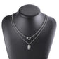 N794 temperament clavicle chain geometric retro necklace niche simple sweater necklace