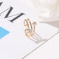 Small fresh earrings simple diamond-studded star-shaped ear clip five-pointed star ear bone clip fashion single earring without ear piercing