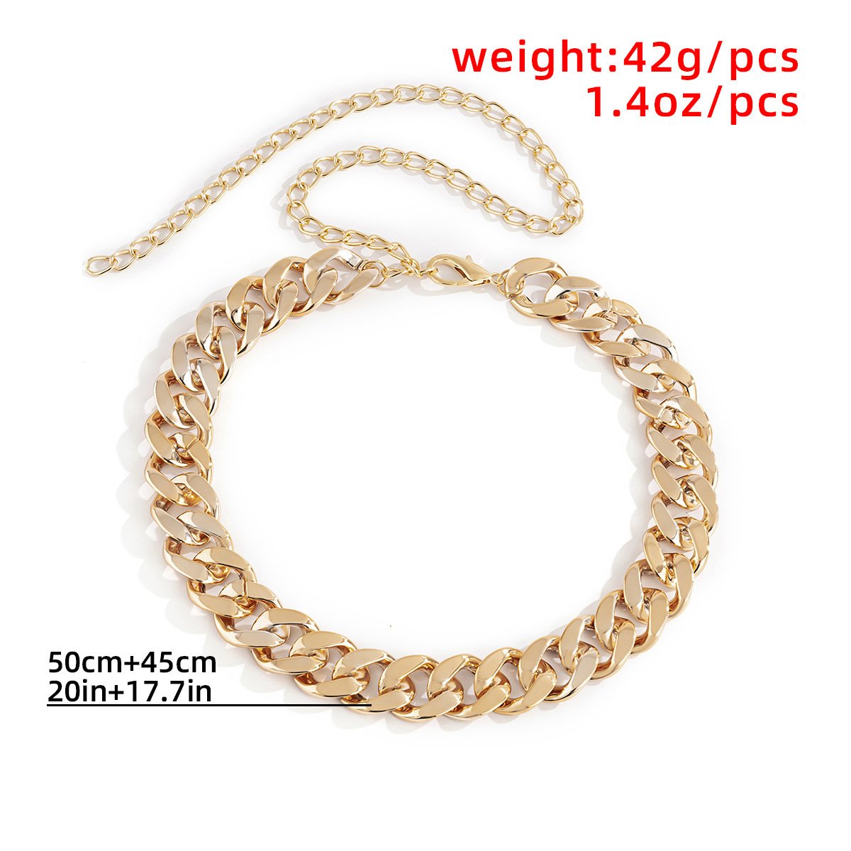 Jewelry Punk Hip Hop Exaggerated Body Chain Simple Single Layer Thick Chain Dress Accessories Waist Chain