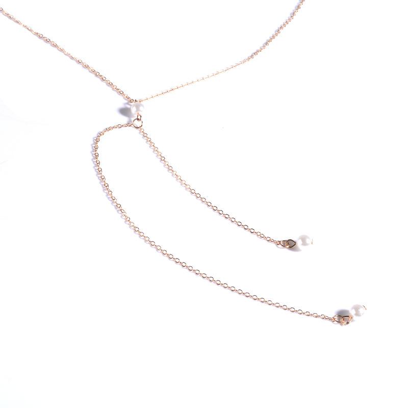 Jewelry Simple Sexy Creative Necklace Versatile Pearl Necklace Back Chain