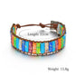 Colorful imperial stone woven single-layer leather bracelet creative ethnic simple bracelet